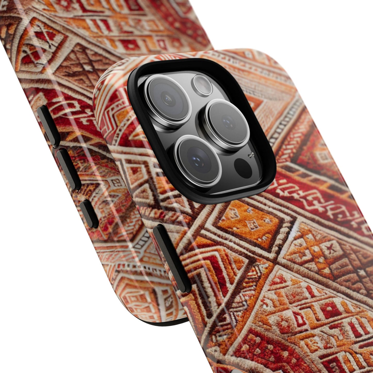 Bohemian Rug iPhone Case - Durable Tough Case with Vintage Design