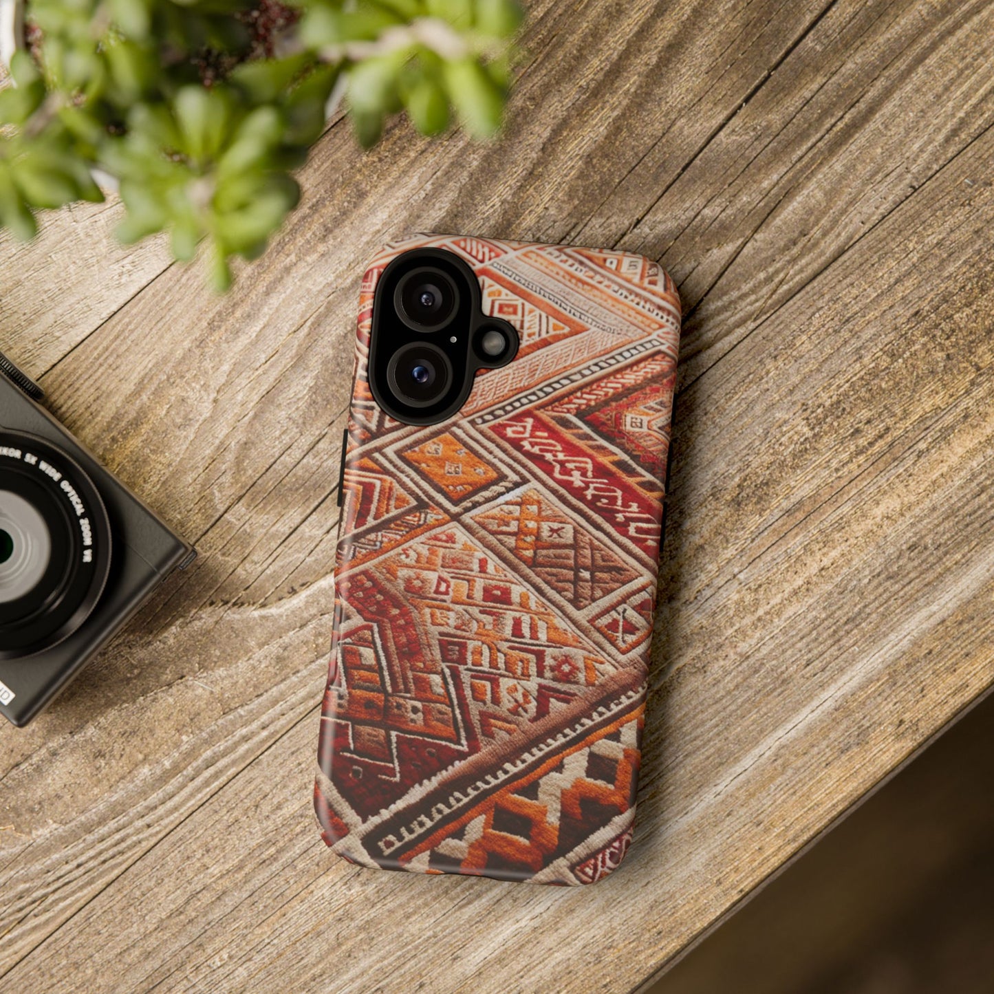 Bohemian Rug iPhone Case - Durable Tough Case with Vintage Design