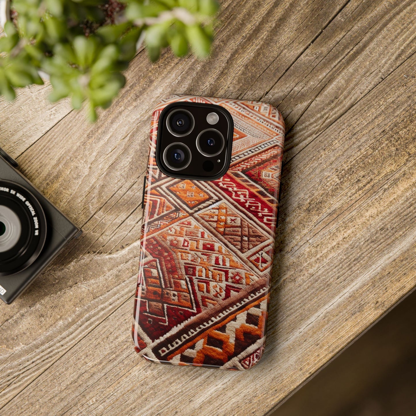 Bohemian Rug iPhone Case - Durable Tough Case with Vintage Design